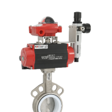 Industrial Pneumatic Butterfly Valve Compatible With Food, Chemical, and Petrochemical Pipeline Applications thumbnail-5