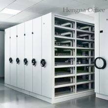 Space-Saving Mobile Shelving Unit for Offices & Small Workspaces, Customizable Compartments for Documents & Files, Easy Manual Operation