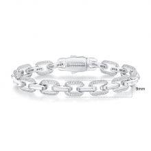 18K Plated Cuban Bracelet 5A Grade Zircon Simple Luxury Jewelry For Girlfriends Lovers Christmas Valentine Birthday Gift thumbnail-3