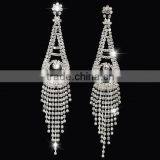 Wholesale Fashion Rhinestone Bridal Earrings With Tassels Stud Earring thumbnail-5