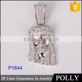 Panyu Jewelry Factory OEM Gold Tone Iced Out Jesus Piece Hip Hop Jewelry thumbnail-6