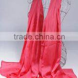 Korea Fashion Solid Color Plain Silk Satin Scarf thumbnail-5