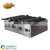 Double Head Electric 12pcs Grill Fish Shape Waffle Cake Baker Machine Quality Choice