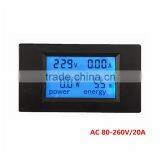 PZEM-021 V2.0 4 in 1 Meter Voltage Current Power Energy Meter Gauge AC 80-260V/20A Voltmeter Ammeter Watt Power Meter Tester
