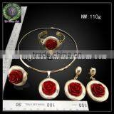Luxury Red Rose Design African Jewelry Wholesale thumbnail-2
