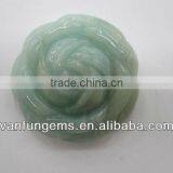 Amazonite Agate Carved Rose thumbnail-1
