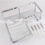 Stainless Steel L Shape Bathroom Corner Wall Shelf for Hotel and Home thumbnail-6