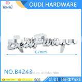 Connected Words Tag Custom for Women Fashion Handbag Accessories Custom Metal Logo Label Quality Choice thumbnail-2