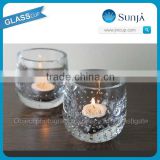clear tealight bubble glass candle holder