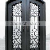 Top-selling Glass Wrought Iron Double Door Security thumbnail-1