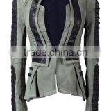 2014 Ladies pu Leather Jacket in Apparel, Wholesale Fashion PU Leather Jackets Ladies Leather Jacket Women H thumbnail-3