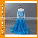 Girl Dress Summer Girls Clothes Girls Princess Anna Elsa Cosplay Costume Kid's Party Dress Dresses PGCC-1415 thumbnail-5