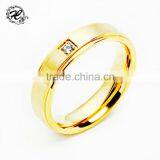 Wholesale 316l stainless steel Lastest ring desiold fancy diamond gold wedding ring