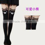 WONDQ Sexy Cat Heart Rose Tattoo Pantyhose And Tights Woman Quality Choice