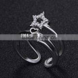 Synthetic Blue Gemstone Setting Open Ring New Design Ladies Finger Ring thumbnail-4