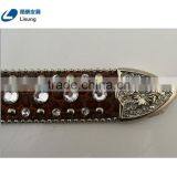 Men's Handmade Crocodile Leather Rhinestone Western Belts thumbnail-6
