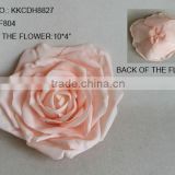 2014 Elegant Artificial PE Pink Flower 10" Artificial PE Wedding Rose Head