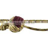 Desert Burgandy Monkey Fist Paracord Keychain Self Defense Lanyard Monkey Fist Keychain