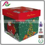 Folding Coated Paper Gift Box With Handle for Packing Christmas Gift thumbnail-2