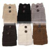 Newest Women Patterns for Knitted Leg Warmers Loom Knitting Leg Warmers With Buttons Quality Choice
