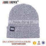 Women Men Gray Fitted Beanie Cap Hat thumbnail-1