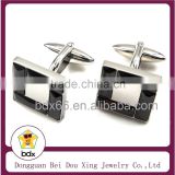 2015 Unique Design Clothes Accessories Jewelry Infinity High-end Styles Stainless Steel Black Stone Mens Cufflinks Made In China