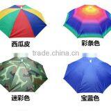 Hot Selling Foldable Headwear Sun Umbrella Fishing Hiking Beach Camping Headwear Cap /Head Hats/ Outdoor Sport Umbrella Hat Cap thumbnail-2