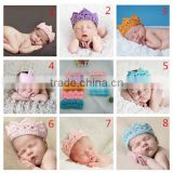 on the new baby crown cap 8 color hand crochet yarn hair band