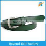 Beyond Office Lady Skinny Olive Pin Buckle 100% Genuine Leather Belt Many