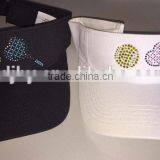 Ladies Rhinestone Adult uv Protection Sun Visor Cap thumbnail-2