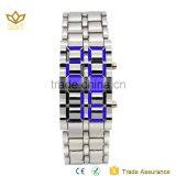 Fashion Style Black Alloy Watch Case and Band Stainless Steel Waterproof Watches Large Led Digital Display Watches thumbnail-4