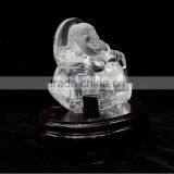 Hand Made Clear Quartz Crystal Buddha Sculpture Good for Home Decoration or Collection thumbnail-2