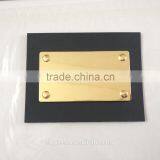 Red Leather Metal Logo Tag,metal Brand Logo Leather Label thumbnail-4