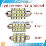 Festoon Lighting 3014 36smd Auto Led Light 36mm 39mm 41mm Festoon Lights White
