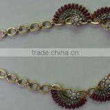 2014 Most Popular Short Charm Coarse Chain Necklace With Acrylic thumbnail-1