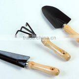 3 Piece Gardening Hand Tool Set With Wooden Handles thumbnail-1
