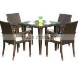 Outdoor Rattan Table and Chairs for Coffee Shop thumbnail-2