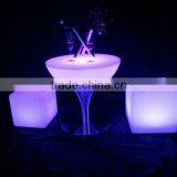 60CM LED Remote Halfmoon Table/ Hot Sell LED Rechargeable Halfmoon Coffee Table/LED Outdoor Lawn Halfmoon Cocktail Table thumbnail-2
