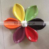 Stock 6pcs Dinner Dish Set , Colorful Ceramic Plate Set Close Out , Porcelain Dish Set With Hanger thumbnail-5