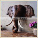 Modern Home Wall Decor Hanging Polyresin Elephant Head Figure Wholesale thumbnail-1