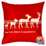 17.7" x 17.7 " High Quality Hemp Christmas Deer Pillow Case for Sofa thumbnail-1