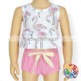 Cute Floral Ruffle Top Bloomer Set Baby Girls Summer Bathing Suit thumbnail-5