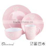 China Ceramic Diamond Heart Emboss Dinnerware Set thumbnail-4