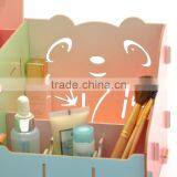 DIY Panda Wooden Storage Box Desktop Wooden Cosmetics Organizer Folding Cosmetic Organizer thumbnail-2