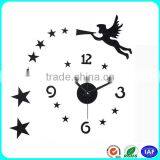Large Luxury Home Decor Black Butterfly Acrylic Clock Wall thumbnail-6