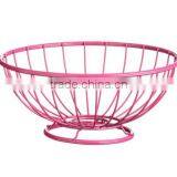Hot Pink Powder Coating Stylish Iron Metal Fruit Basket Hanger Holders Racks for Kitchen Organizer Storage thumbnail-4
