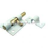 Good Quality Iron White Barrel Bolt, 2" White And Brass Finish Door Bolt, Window Barrel Bolt Lock thumbnail-3