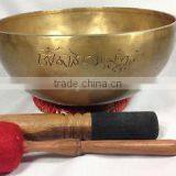 High Quality Pin Hand Carving Buddha Meditation Tibetan Singing Bowl thumbnail-1