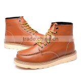 Autumn Men Leather High Top Casual Shoes Sample for Adults, Winter High Upper Worker Shoes Casual Brand From China thumbnail-4