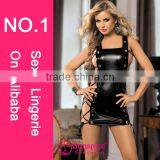 2015 Hot Sales Fashionable Style Photos Sex Girls Black Leather Sexy Leather Lingerie Full Sex Image thumbnail-1